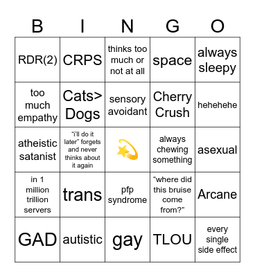 Simon bingo Card