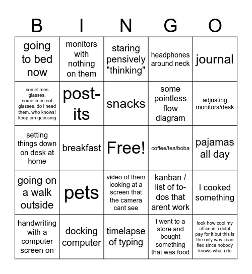Day in the life of a Bingo Card