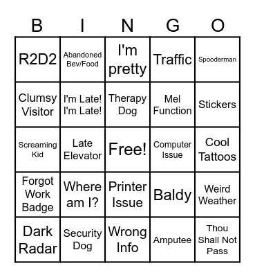 HDVCH Bingo Card
