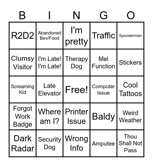 HDVCH Bingo Card