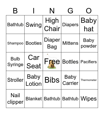 BABY BINGO Card