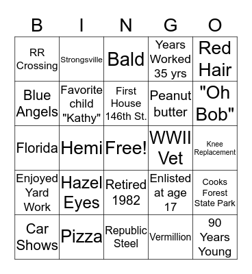 FACTS OF LIFE Bingo Card