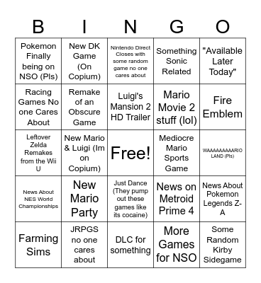 Direct Predictions Bingo Card