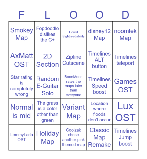 FE2 Highlight Bingo Card