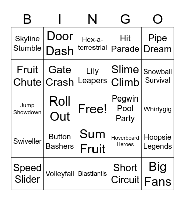 Fall Guys Solo Show Bingo v4 Bingo Card