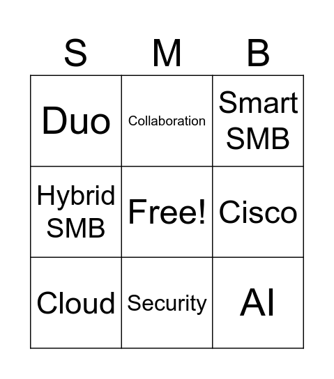 Logicom | Cisco - Let's Play Bingo! Bingo Card
