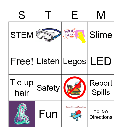 SCIENCE safety Bingo Card