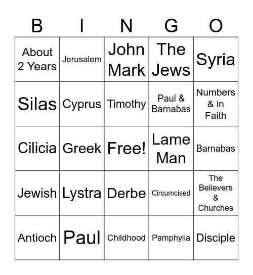 BINGO! Bingo Card