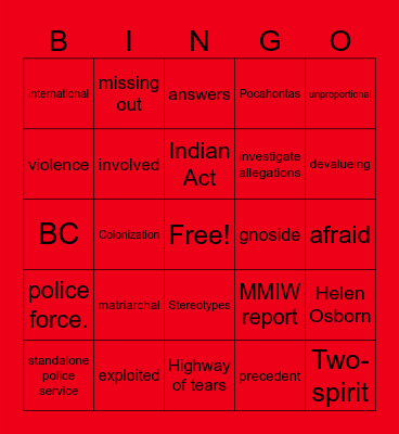 Bingo Card