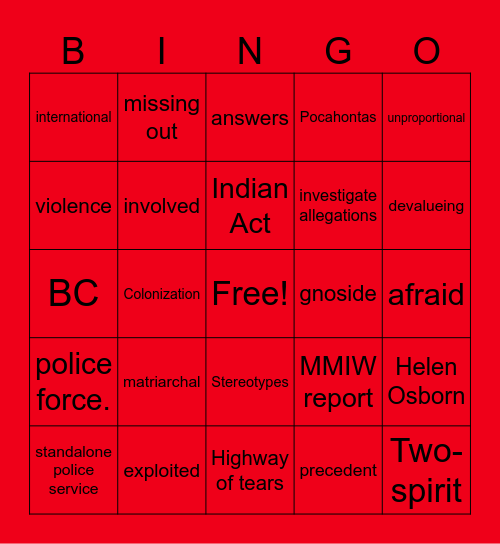 Bingo Card