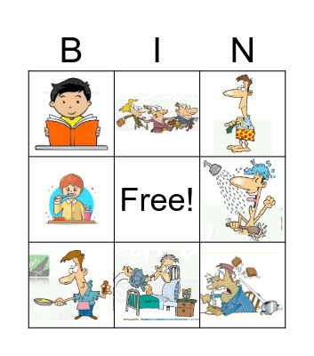Daily Routine Bingo Card