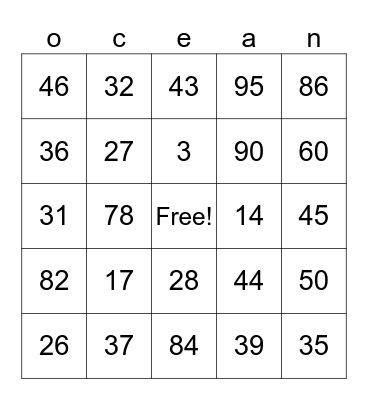 Bali Ocean Week Bingo Card