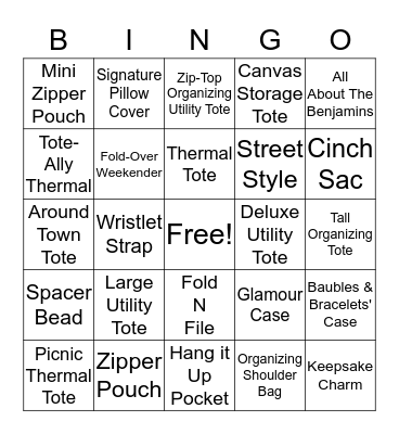 ThirtyOne  Bingo Card