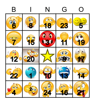 BINGO DES ÉMOTIONS Bingo Card
