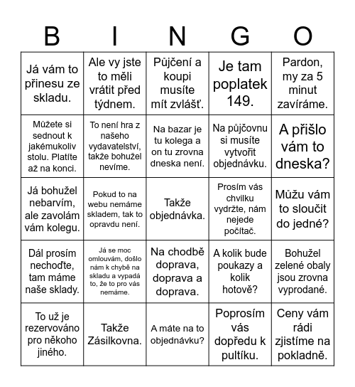 TLAMA FRONT Bingo Card