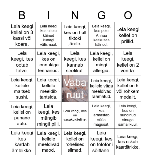 Leia keegi kes... Bingo Card