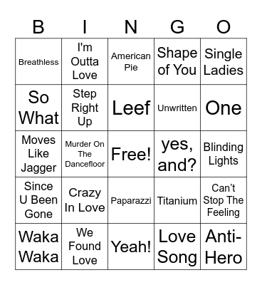 C&M Muziek Bingo - 00s/20s Ronde Bingo Card