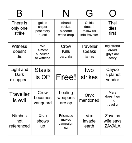 THE FINAL DRINKING GAME Bingo Card
