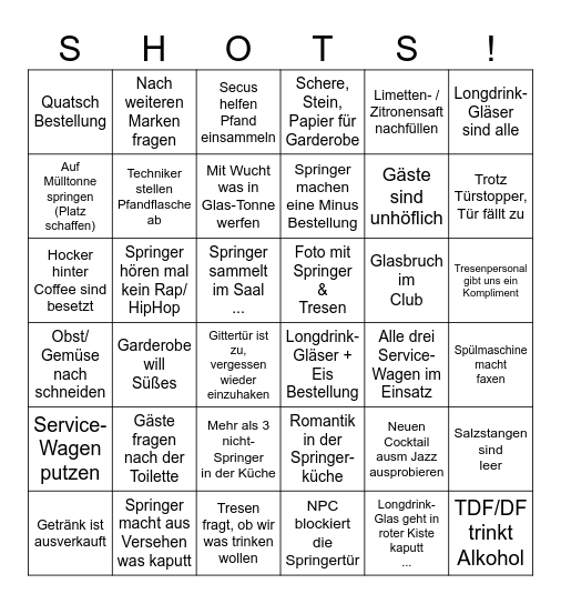 2. Offizieller Mojo-Bingoabend Bingo Card