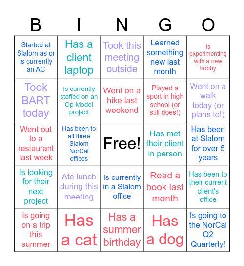 Op Model CAT BINGO! Find someone who... Bingo Card