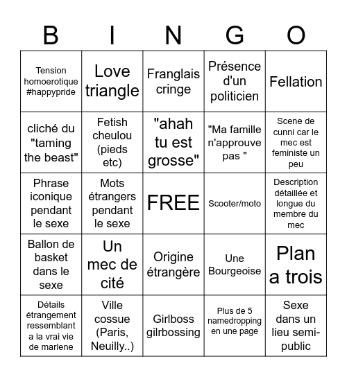 Nouveau Bouquin de Schiappa Bingo Card