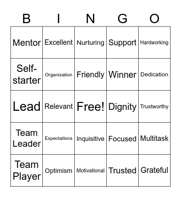 Praise Powerfully Bingo Card