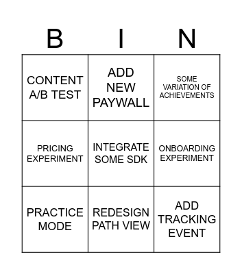 Mimo Sprint Planning Bingo Card