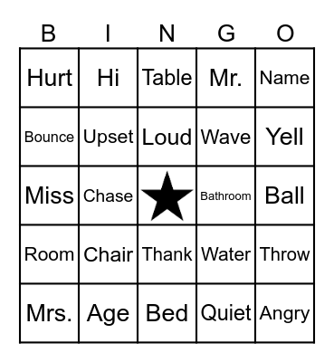 1 bingo Card