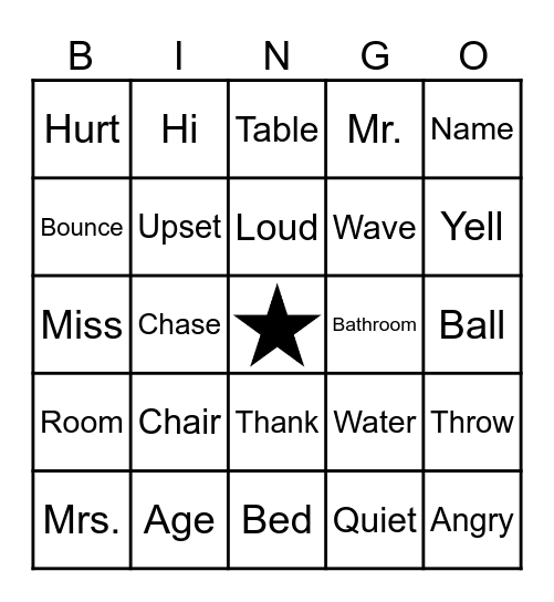 1 bingo Card