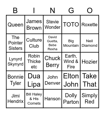 🚘Bingo 65🚘 Bingo Card