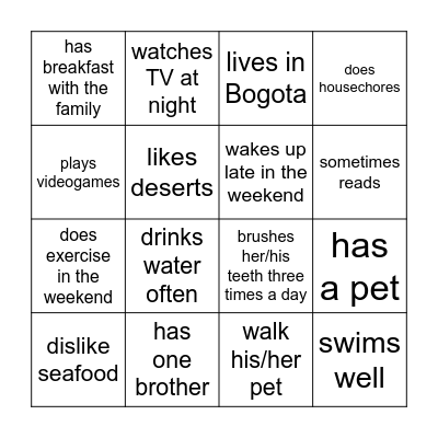 Bingo Card