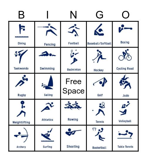 The Summer Olympics Bingo Card