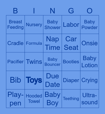 Baby Boy Bingo! Bingo Card