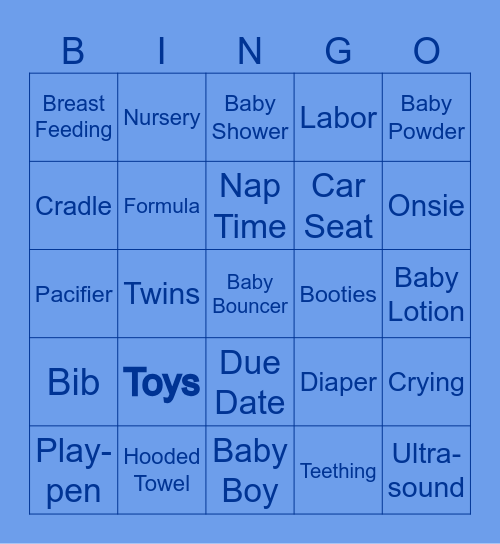 Baby Boy Bingo! Bingo Card