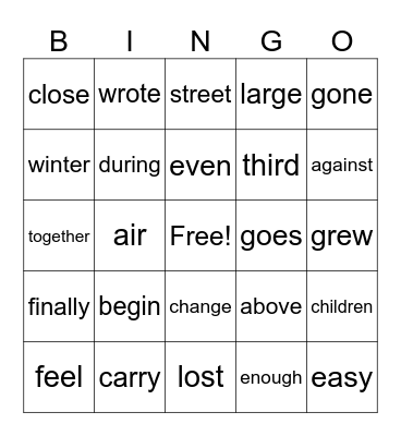 Olivia's New Bingo :) Bingo Card