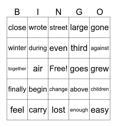 Olivia's New Bingo :) Bingo Card