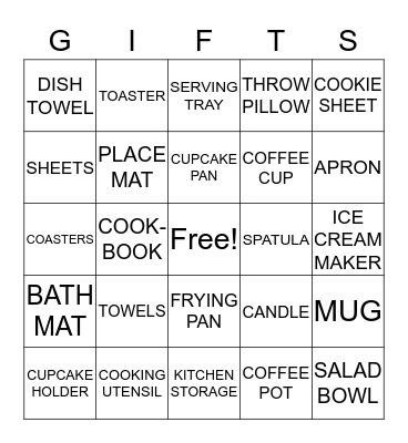 ASHLEY'S SHOWER  Bingo Card