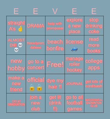 eve Bingo Card