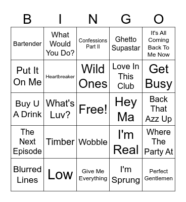 Birthday Bingo Card