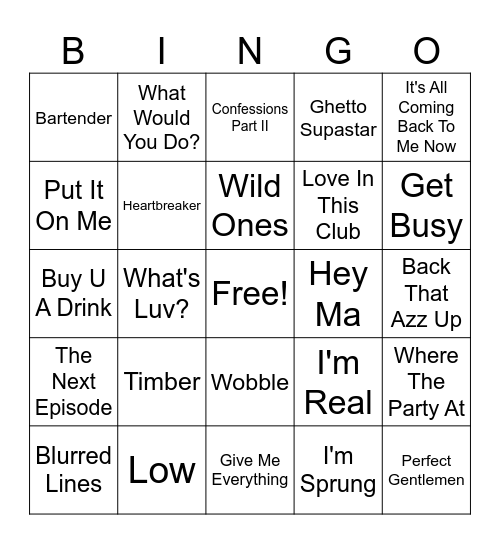 Birthday Bingo Card