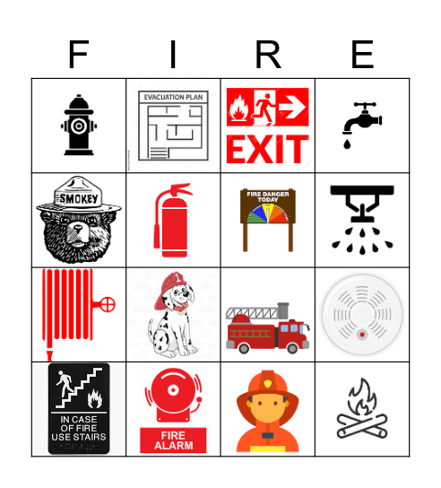 Fire Safety Bingo Card