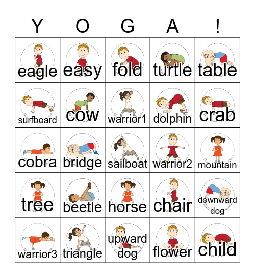 Yoga! Bingo Card