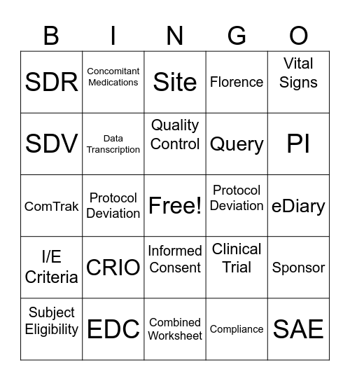 CD Bingo Card