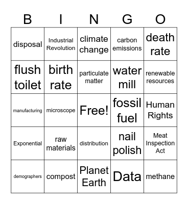 World View BINGO Card