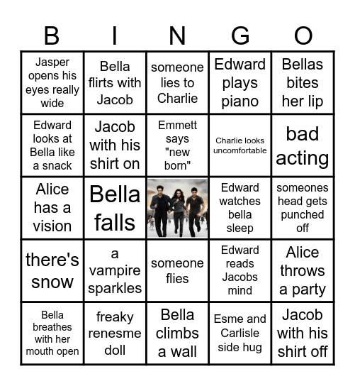 Breaking Dawn Part 2 Bingo Card