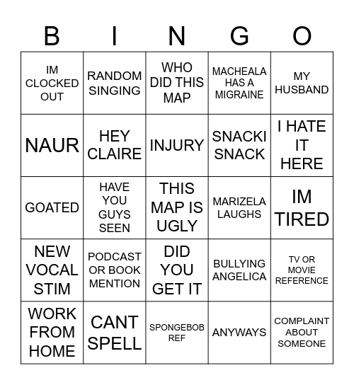 KRUSTY KREW Bingo Card