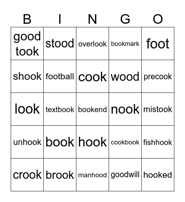 oo - book Bingo Card