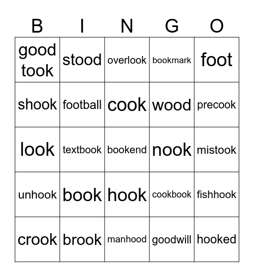 oo - book Bingo Card