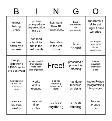 MBG Retreat Bingo Card
