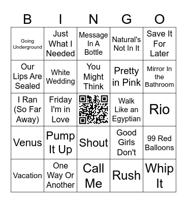 NEW WAVE Bingo Card